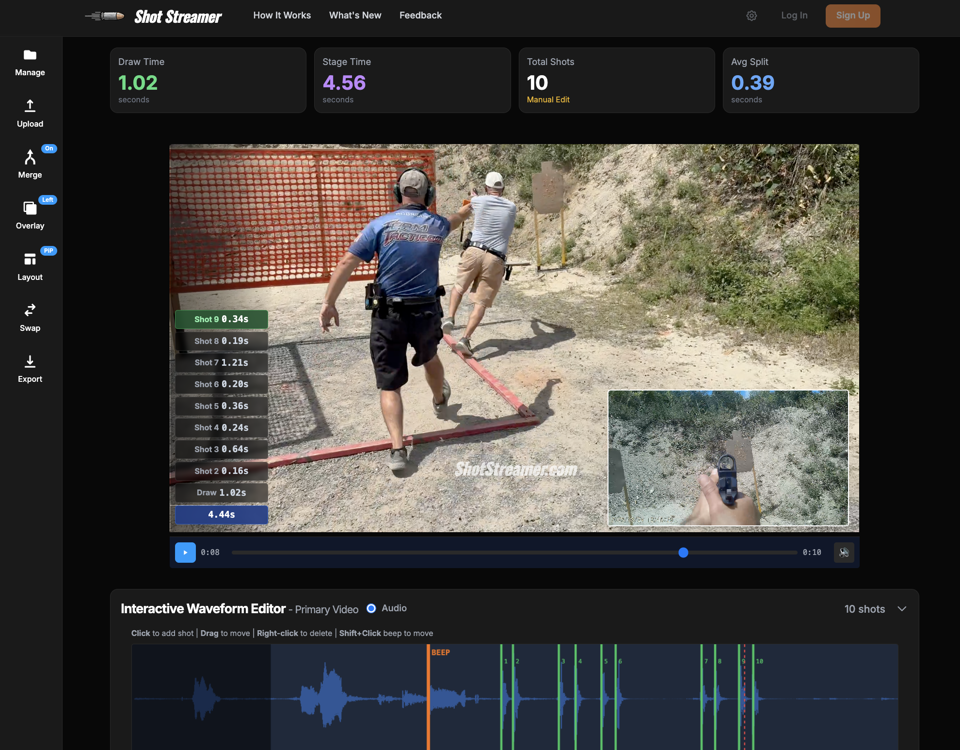 Shot Streamer Interface Preview